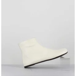 Boos Plates Minimalistes En Cuir Blanc Casse - Ab1655 Madras Avorio