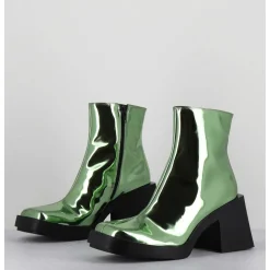 Boots Bout Carre Miroir Vert - Milla Metallic Green