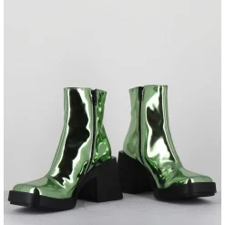 Boots Bout Carre Miroir Vert - Milla Metallic Green