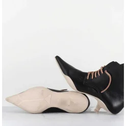 Boots Bout Pointu A Lacets - Mina Nappa Nero