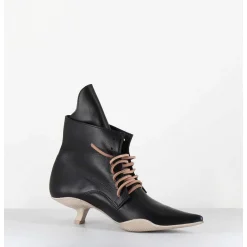 Boots Bout Pointu A Lacets - Mina Nappa Nero
