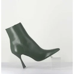 Boots Bout Pointu En Cuir Souple Vert - Dea Cappy