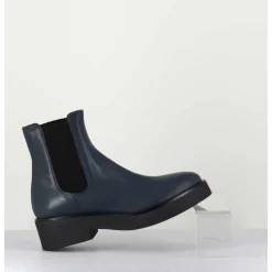 Boots Chelsea En Cuir Bleu - Perla Blu