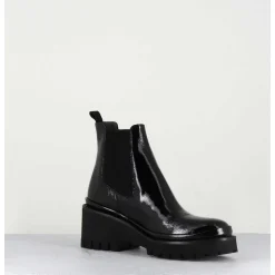 Boots Chelsea En Cuir Naplak Noir & Semelle Micro - Bradi Naplak Nero