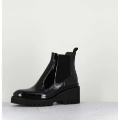 Boots Chelsea En Cuir Naplak Noir & Semelle Micro - Bradi Naplak Nero