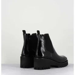 Boots Chelsea En Cuir Naplak Noir & Semelle Micro - Bradi Naplak Nero