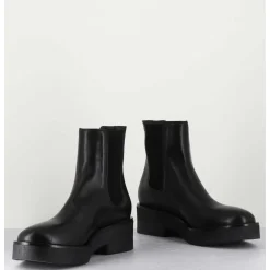 Boots Chelsea En Cuir Naplak Noir - Perla Nero