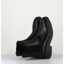 Boots Chelsea En Cuir Naplak Noir - Perla Nero