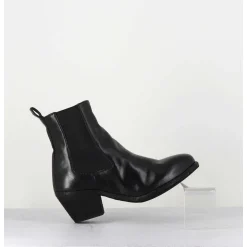 Boots Chelsea En Cuir Noir Esprit Santiag - Sherry 002 Nero