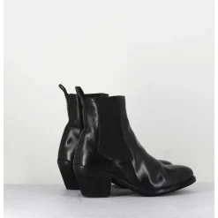 Boots Chelsea En Cuir Noir Esprit Santiag - Sherry 002 Nero