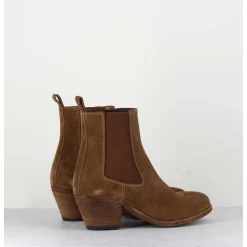 Boots Chelsea En Daim Camel Esprit Santiag - Sherry 002 Toscano