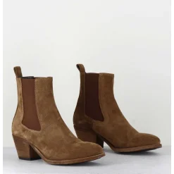 Boots Chelsea En Daim Camel Esprit Santiag - Sherry 002 Toscano