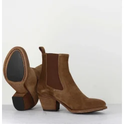 Boots Chelsea En Daim Camel Esprit Santiag - Sherry 002 Toscano