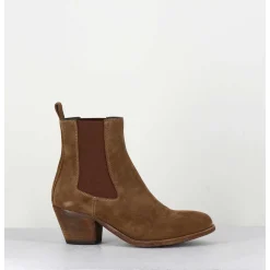 Boots Chelsea En Daim Camel Esprit Santiag - Sherry 002 Toscano