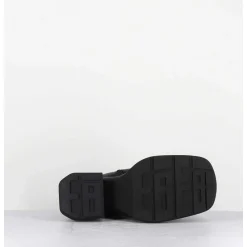 Boots Chunky En Cuir Noir Look 90S - Cassia Black Boots