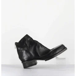 Boots Courtes En Cuir Lave Noir - 51617 Horse Washed