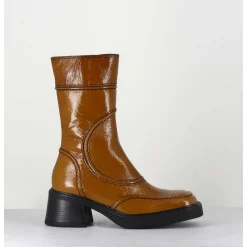 Boots Cuir Camel Surpiqures 90'S - Malene Sand Boots