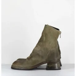 Boots Cuir Gras Kaki Hand Washed - 51759 Peluche Crust
