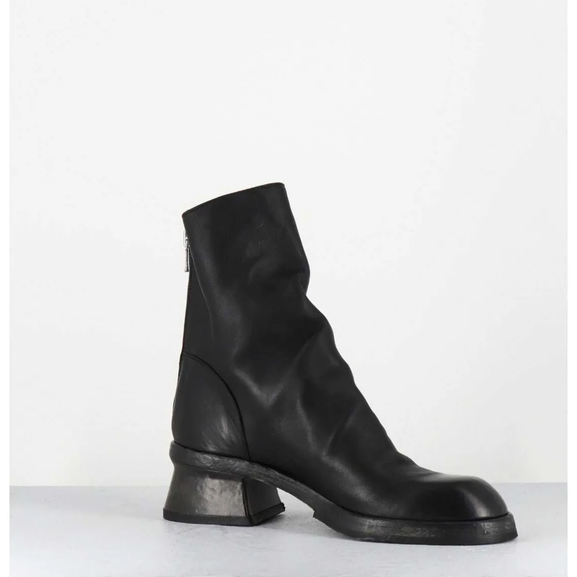Boots Cuir Noir Hand Washed - 51759 Nube Nero