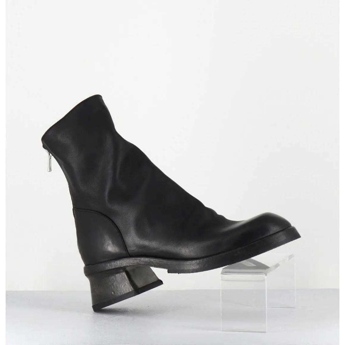 Boots Cuir Noir Hand Washed - 51759 Nube Nero