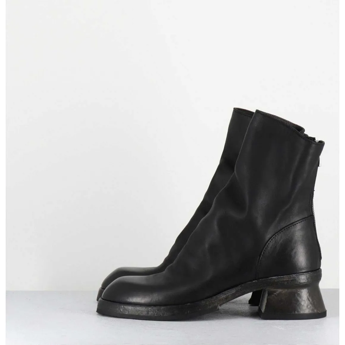 Boots Cuir Noir Hand Washed - 51759 Nube Nero