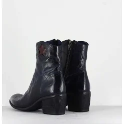Boots En Cuir Bleu Marine & Etoile Rouge - 2039C Ignis Navy