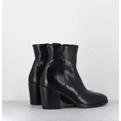 Boots En Cuir Bleu Marine - Kmag11036 Cobalto