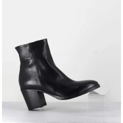 Boots En Cuir Bleu Marine - Kmag11036 Cobalto