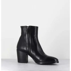 Boots En Cuir Bleu Marine - Kmag11036 Cobalto