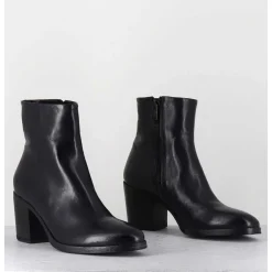 Boots En Cuir Bleu Marine - Kmag11036 Cobalto