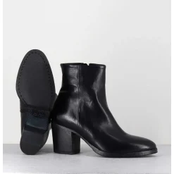 Boots En Cuir Bleu Marine - Kmag11036 Cobalto