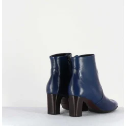 Boots En Cuir Bleu Souple - F570 Marine