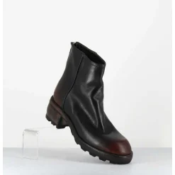 Boots En Cuir Marron Effet Vieilli - 51772 Nevada Washed