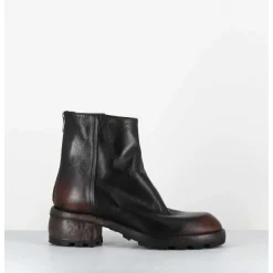 Boots En Cuir Marron Effet Vieilli - 51772 Nevada Washed