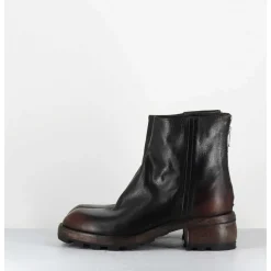 Boots En Cuir Marron Effet Vieilli - 51772 Nevada Washed