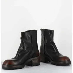 Boots En Cuir Marron Effet Vieilli - 51772 Nevada Washed