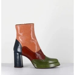 Boots En Cuir Multicolore & Bout Pointu Fleuri - Fayu Maserati Mili