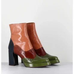 Boots En Cuir Multicolore & Bout Pointu Fleuri - Fayu Maserati Mili
