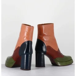 Boots En Cuir Multicolore & Bout Pointu Fleuri - Fayu Maserati Mili