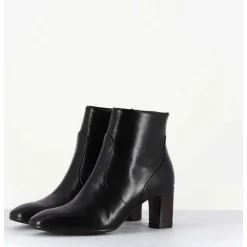 Boots En Cuir Noir Souple - F570 Nero