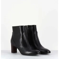 Boots En Cuir Noir Souple - F570 Nero