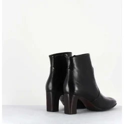 Boots En Cuir Noir Souple - F570 Nero