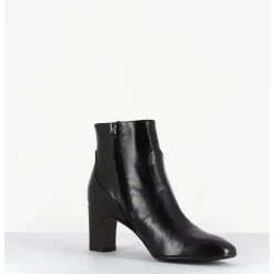 Boots En Cuir Noir Souple - F570 Nero