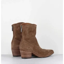 Boots Esprit Santiag En Daim Souple Camel - Venere 48035 Farro
