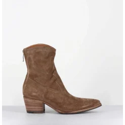Boots Esprit Santiag En Daim Souple Camel - Venere 48035 Farro