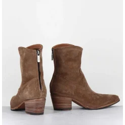 Boots Esprit Santiag En Daim Souple Camel - Venere 48035 Farro