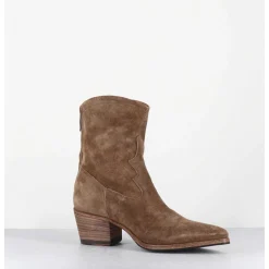 Boots Esprit Santiag En Daim Souple Camel - Venere 48035 Farro