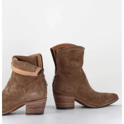 Boots Esprit Santiag En Daim Souple Camel - Venere 48035 Farro