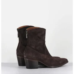 Boots Esprit Santiag En Daim Souple Marron Fonce - Venere 48035 Quinoa