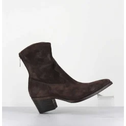 Boots Esprit Santiag En Daim Souple Marron Fonce - Venere 48035 Quinoa